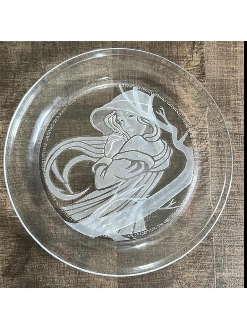 Vintage 1982 Michael Yates Country Ladies Lead Crystal Decorative Plate